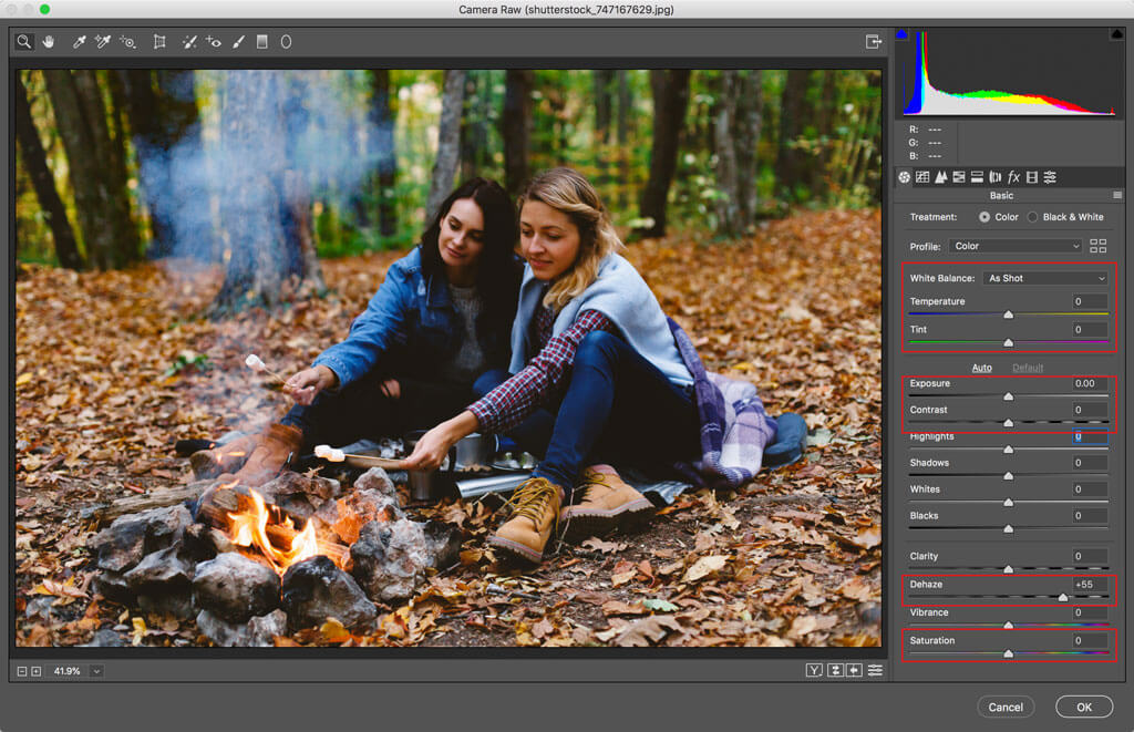 Điều chỉnh saturation phù hợp