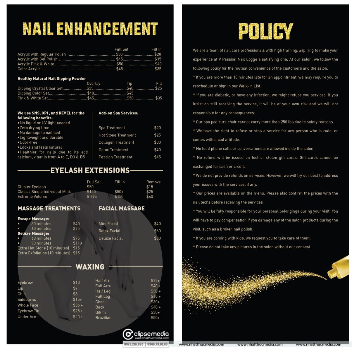 thiết kế menu chuyên nghiệp