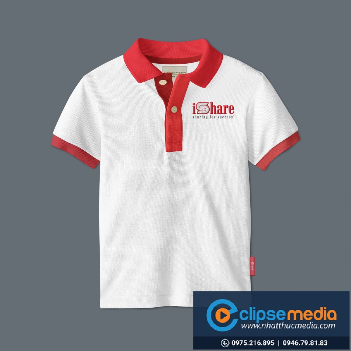 Thiết kế mẫu áo cho trung tâm anh ngữ I-share